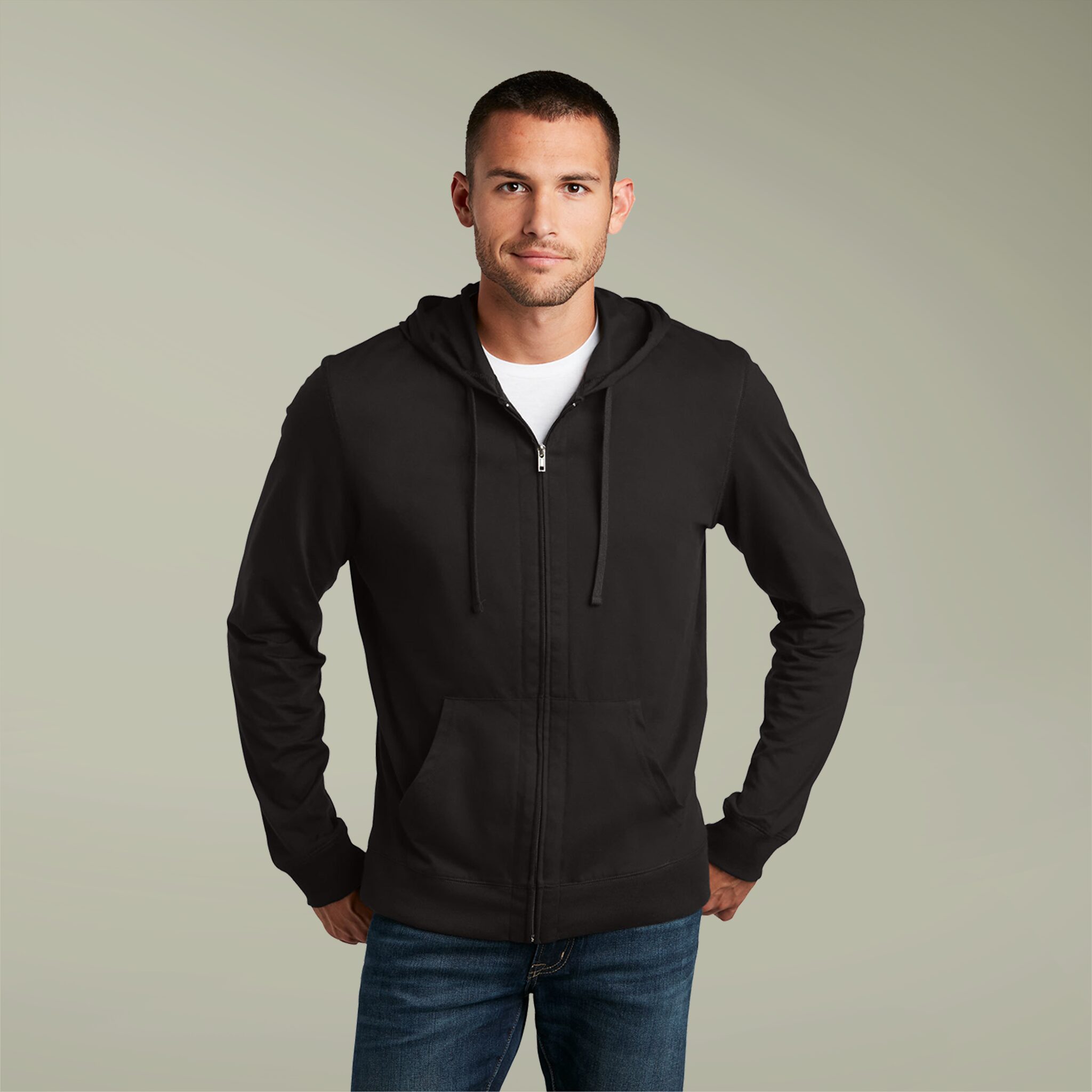 Black Zipper Hoodie (Unisex)