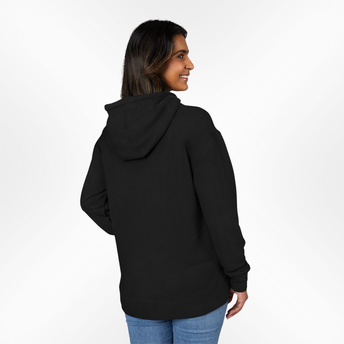 Plain Black Hoodie Back G