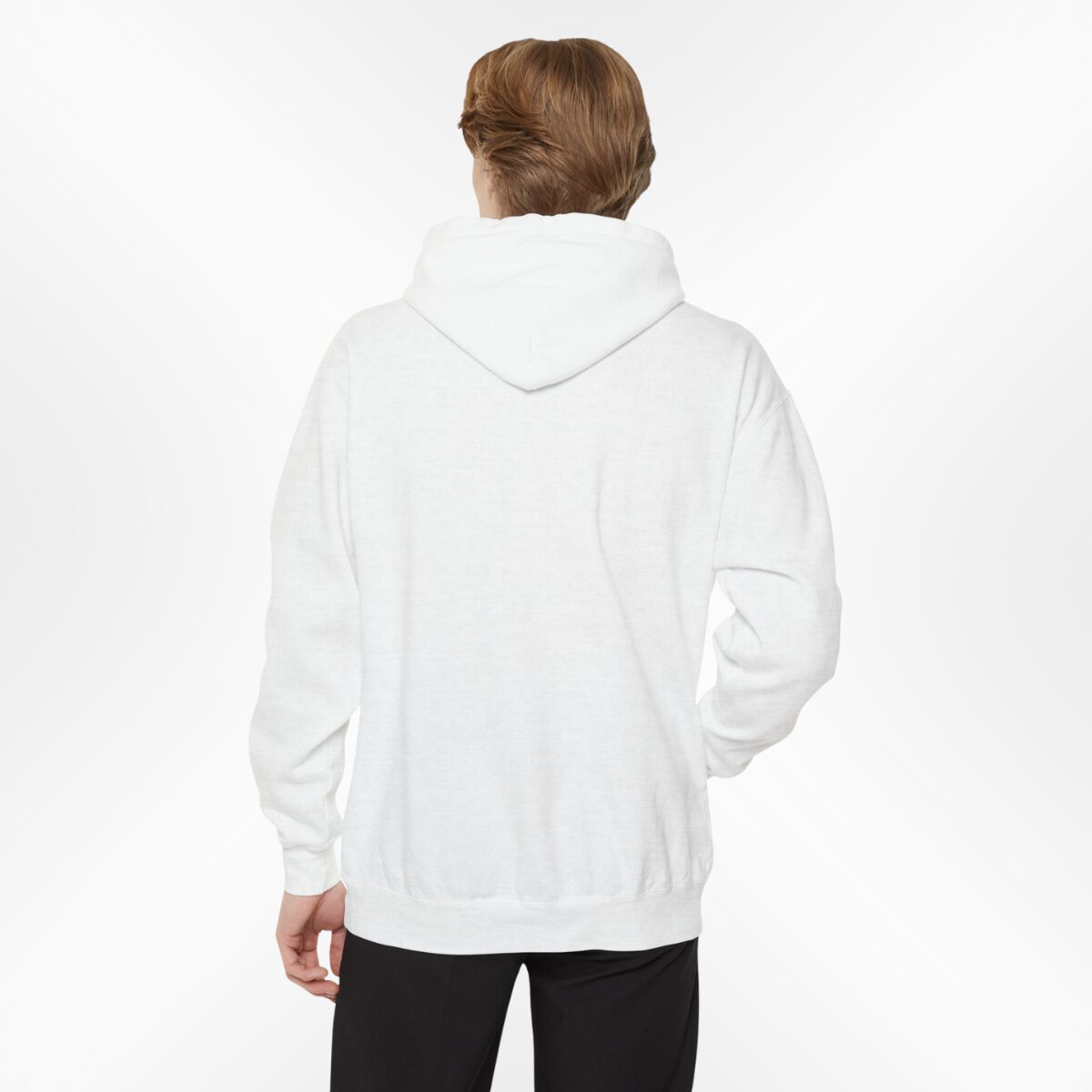 Plain White Hoodie Back