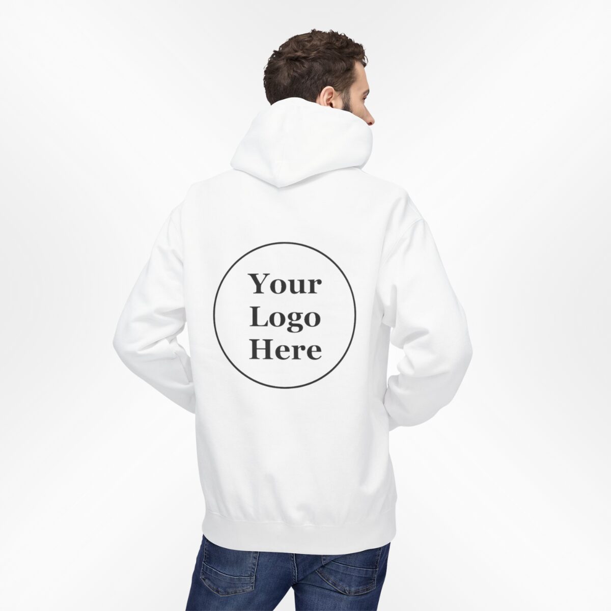White Logo Hoodie